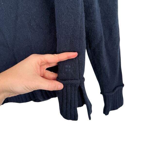 Sweaty Betty Elevate Mountain Blue Wool Yak Jumper Sweater Womens Small - Picture 4 of 7